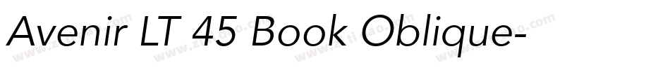Avenir LT 45 Book Oblique字体转换